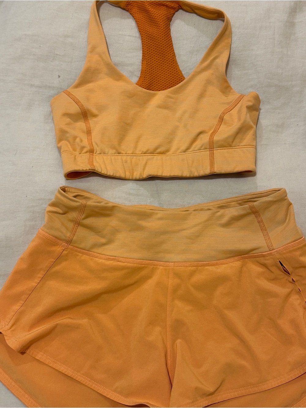 Outdoor Voices Orange Seamless Sports Bra - S
